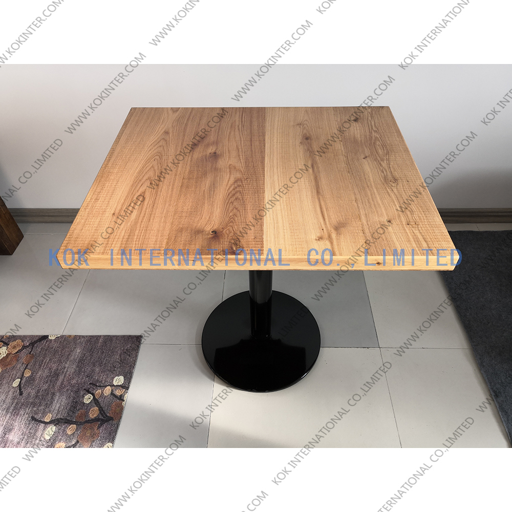 solid wood coffee tablewith metal legs
