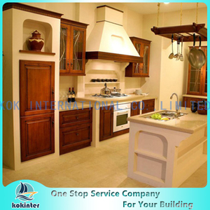 Modern Modular Style Solid Wood Kitchen Cabinet