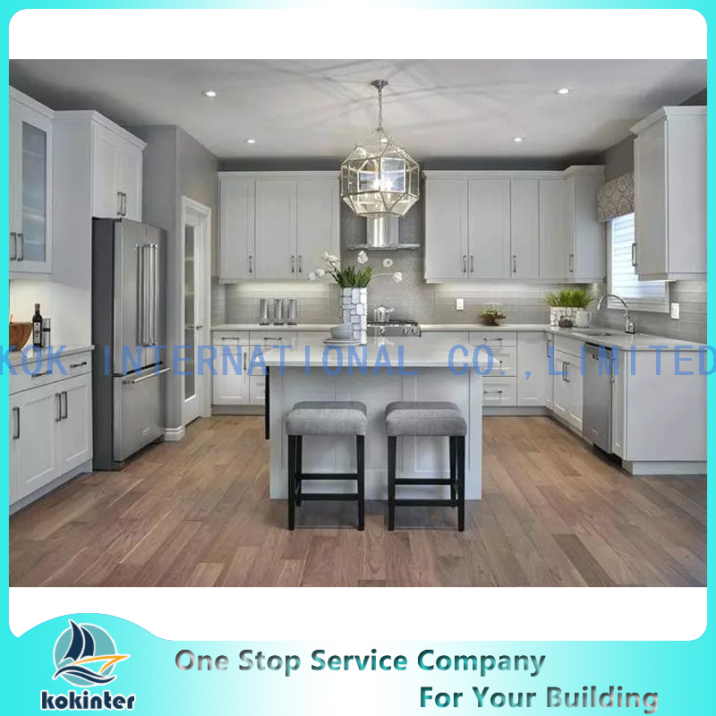 white shaker door modern wood kitchen cabinets